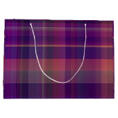 Donkere Paarse Madras-patroonpatroon Groot Cadeauzakje (Achterkant)