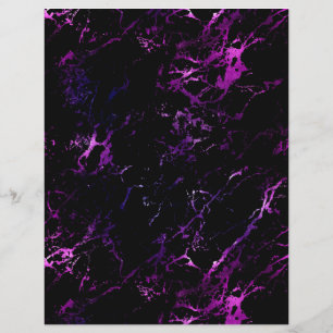 Donkere Paarse marmer Galaxy Scrapbook Paper Sheet