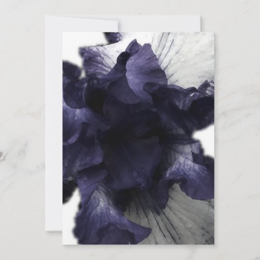 Donkere Paarse minimalistische stralingsdrager met Save The Date (Achterkant)