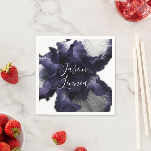 Donkere Paarse minimalistische stralingsdrager met Servet (Insitu)