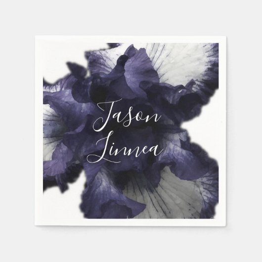 Donkere Paarse minimalistische stralingsdrager met Servet (Voorkant)