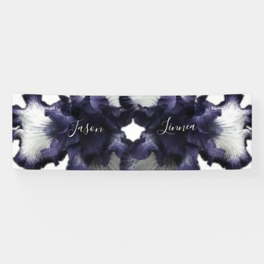 Donkere Paarse minimalistische stralingsdrager met Spandoek (Horizontaal)