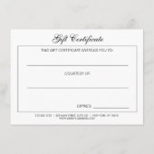 Donkere Paarse , moderne Floral Cadeat Certificate (Achterkant)