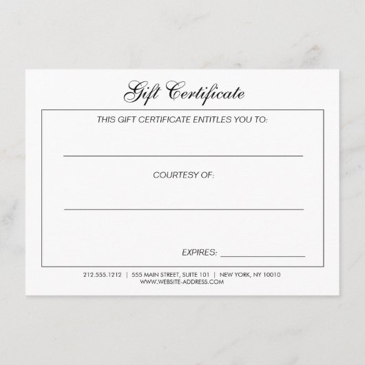 Donkere Paarse , moderne Floral Cadeat Certificate (Achterkant)