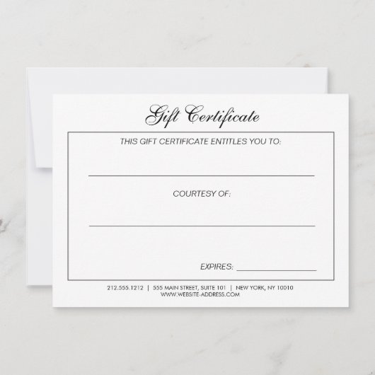 Donkere Paarse , moderne Floral Cadeat Certificate (Achterkant)