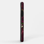Donkere Paarse Moody Florals Antiek ventilator zwa Case-Mate iPhone Case (Achterkant/rechts)