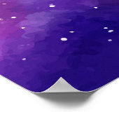 Donkere Paarse Nachtlucht, Violet Clouds, sterren Poster (Hoek)
