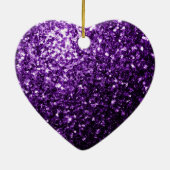 Donkere Paarse nevel met glanzend glitter vonk per Keramisch Ornament (Achterkant)