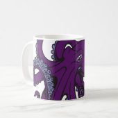 Donkere Paarse octopus Koffiemok (Voorkant links)