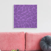 Donkere Paarse Paisley. Canvas Afdruk (Insitu (Woonkamer))
