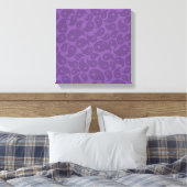 Donkere Paarse Paisley. Canvas Afdruk (Insitu (Slaapkamer))
