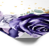 Donkere Paarse prinses Quinceañera Welkom Poster (Hoek)