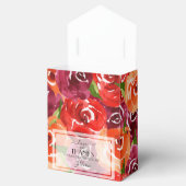 Donkere Paarse rode Oranje Waterverf bloemen Bedankdoosjes (Geopend)