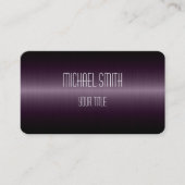 Donkere Paarse roestvrij stalen blik Visitekaartje (Voorkant)