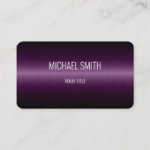 Donkere Paarse roestvrij stalen blik Visitekaartje (Voorkant)