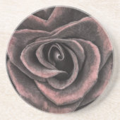  donkere Paarse Roos kunst Zandsteen Onderzetter (Voorkant)
