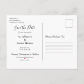 Donkere Paarse Rozen Bewaar de datum Aankondigingskaart (Achterkant)