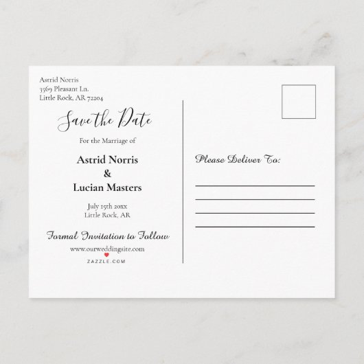 Donkere Paarse Rozen Bewaar de datum Aankondigingskaart (Achterkant)