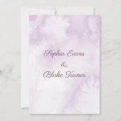 Donkere Paarse Rozen Bloemen Gotische bruiloft Kaart (Achterkant)