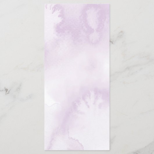 Donkere Paarse Rozen Bloemen Gotische bruiloft Menu (Achterkant)