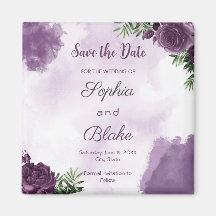 Donkere Paarse Rozen Floral Gothic Save the Date