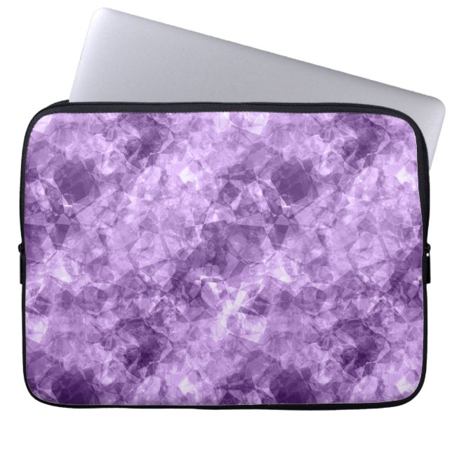 Donkere Paarse ruw textiel Laptop Sleeve (Voorkant)