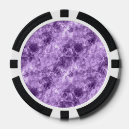 Donkere Paarse ruw textiel Poker Chips