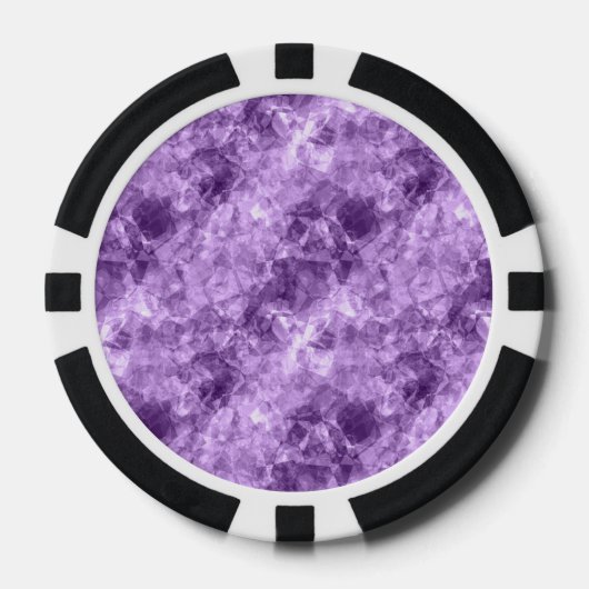 Donkere Paarse ruw textiel Poker Chips (Voorkant)