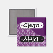 , donkere, Paarse, schone wasmachine Magnet (Voorkant / Achterkant)