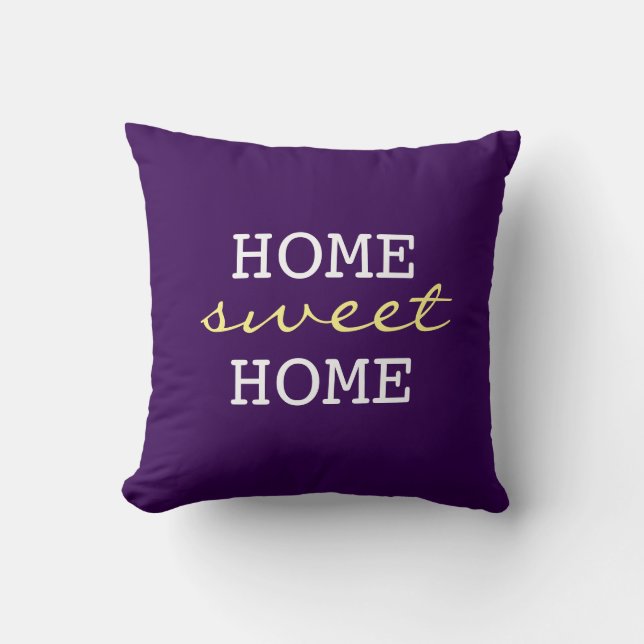 Donkere Paarse startpagina - Fun Home Decor Kussen (Voorkant)