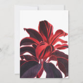 Donkere Paarse Tropische  Plant bruiloft Save The Date (Achterkant)