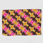Donkere Paarse Tulip Flower Abstract Pattern Golfhanddoek (Horizontaal)