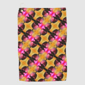 Donkere Paarse Tulip Flower Abstract Pattern Golfhanddoek (Voorkant)
