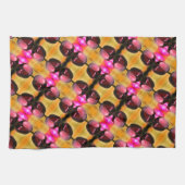 Donkere Paarse Tulip Flower Abstract Pattern Theedoek (Horizontaal)