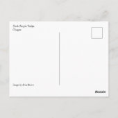 Donkere Paarse Tulpen Briefkaart (Achterkant)