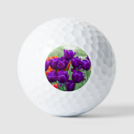 Donkere paarse tulpen golfballen