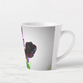 Donkere Paarse tulpen Latte Mok (Rechts)