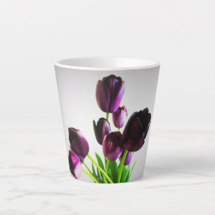 Donkere Paarse tulpen Latte Mok