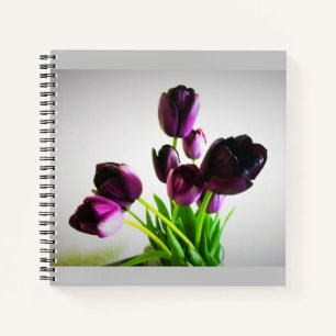 Donkere Paarse tulpen Notitieboek