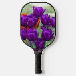 Donkere paarse tulpen pickleball paddle