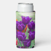 Donkere paarse tulpen seltzer blikjeskoeler (Seltzer Voorkant)
