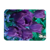 Donkere Paarse Tulps Fridge magnet Magneet (Horizontaal)