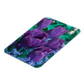Donkere Paarse Tulps Fridge magnet Magneet (Linkerzijde)