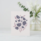 Donkere Paarse ventilator esthetisch Briefkaart (Staand voorkant)