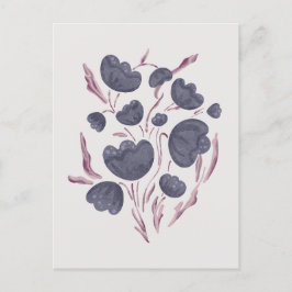 Donkere Paarse ventilator esthetisch Feestdagenkaart