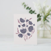 Donkere Paarse ventilator esthetisch Feestdagenkaart (Staand voorkant)