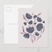 Donkere Paarse ventilator esthetisch Feestdagenkaart (Voorkant / Achterkant)