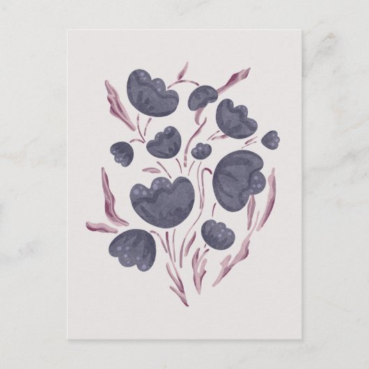 Donkere Paarse ventilator esthetisch Feestdagenkaart (Voorkant)