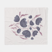 Donkere Paarse ventilator esthetisch Fleece Deken (Voorkant (Horizontaal))