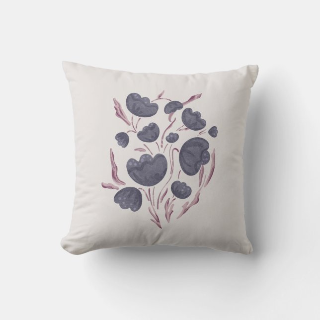 Donkere Paarse ventilator esthetisch Kussen (Voorkant)